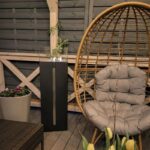 Biokominek Romeo Czarny Kratki