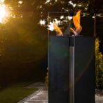 Biokominek Romeo Czarny Kratki