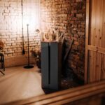 Biokominek Romeo Czarny Kratki