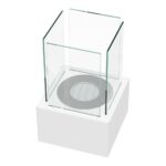 Biokominek wolnostojący Tango 1 Biały Kratki