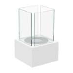 Biokominek wolnostojący Tango 1 Biały Kratki