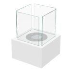 Biokominek wolnostojący Tango 2 Biały Kratki