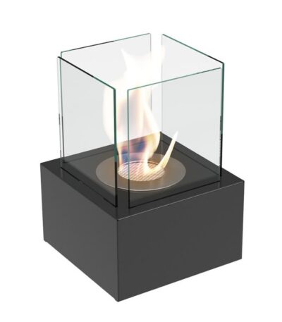 Biokominek wolnostojący Tango 2 Czarny Kratki