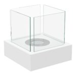 Biokominek wolnostojący Tango 3 Biały Kratki