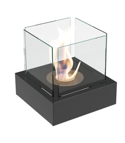 Biokominek wolnostojący Tango 3 Czarny Kratki