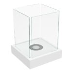 Biokominek wolnostojący Tango 4 Biały Kratki