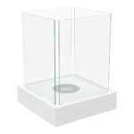 Biokominek wolnostojący Tango 4 Biały Kratki