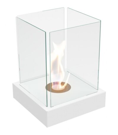 Biokominek wolnostojący Tango 4 Biały Kratki