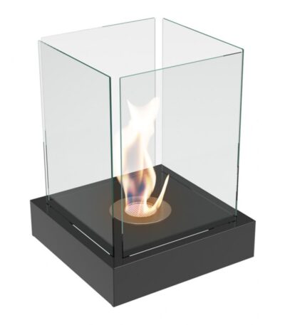 Biokominek wolnostojący Tango 4 Czarny Kratki