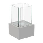 Biokominek wolnostojący Tango 1 Szary Kratki