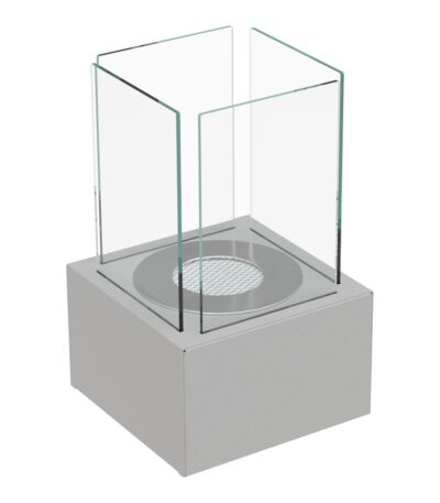 Biokominek wolnostojący Tango 1 Szary Kratki