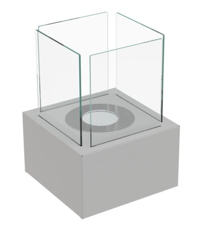 Biokominek wolnostojący Tango 2 Szary Kratki