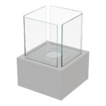 Biokominek wolnostojący Tango 2 Szary Kratki