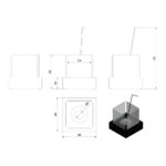 Biokominek wolnostojący Tango 3 Szary Kratki