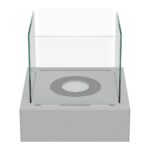 Biokominek wolnostojący Tango 3 Szary Kratki