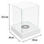 Biokominek wolnostojący Tango 4 Szary Kratki