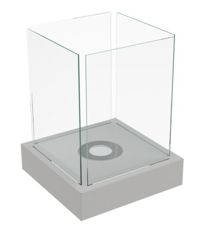 Biokominek wolnostojący Tango 4 Szary Kratki