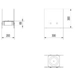 Biokominek wolnostojący Nest Czarny Kratki