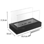 Biokominek wolnostojący Galina Czarny Kratki