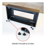 Biokominek wolnostojący Galina Czarny Kratki