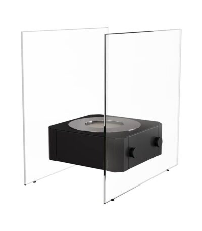 Biokominek wolnostojący Nest Czarny Kratki