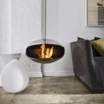 Biokominek Aeris Hanging Angled Stainless Steel Cocoon Fires