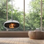 Biokominek Aeris Hanging Angled Stainless Steel Cocoon Fires