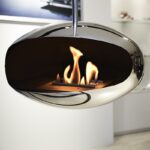 Biokominek Aeris Hanging Angled Stainless Steel Cocoon Fires