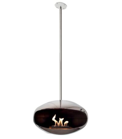 Biokominek Aeris Hanging Angled Stainless Steel Cocoon Fires
