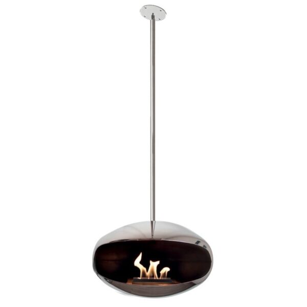 Biokominek Aeris Hanging Angled Stainless Steel Cocoon Fires