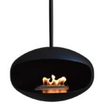 Biokominek Aeris Hanging Black with Black Cocoon Fires