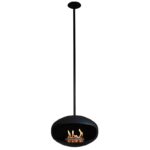 Biokominek Aeris Hanging Black with Black Cocoon Fires