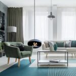 Biokominek Aeris Hanging Black with Black Cocoon Fires