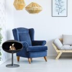 Biokominek Pedestal Standing Black with Black Cocoon Fires