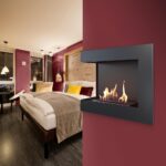 Biokominek Delta L 600 z szybą Kratki