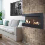 Biokominek Delta L 900 z szybą Kratki