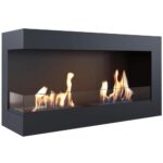 Biokominek Delta L 900 z szybą Kratki