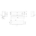 Biokominek Delta L 1200 z szybą Kratki