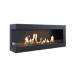 Biokominek Delta L 1200 z szybą Kratki