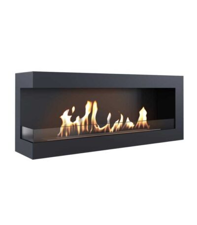 Biokominek Delta L 1200 z szybą Kratki