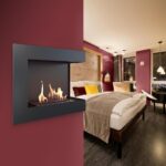 Biokominek Delta P 600 z szybą Kratki