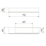 Szyba ochronna do biokominka Charlie Kratki