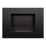 Biokominek Alpha Czarny z szybą Kratki