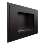 Biokominek Alpha Czarny z szybą Kratki