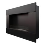 Biokominek Bravo Czarny z szybą Kratki