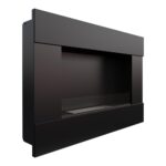 Biokominek Bravo Czarny z szybą Kratki