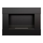 Biokominek Bravo Czarny z szybą Kratki