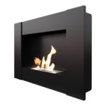 Biokominek Bravo 2 Czarny z szybą Kratki