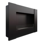 Biokominek Bravo 2 Czarny z szybą Kratki