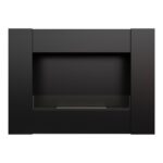 Biokominek Bravo 2 Czarny z szybą Kratki